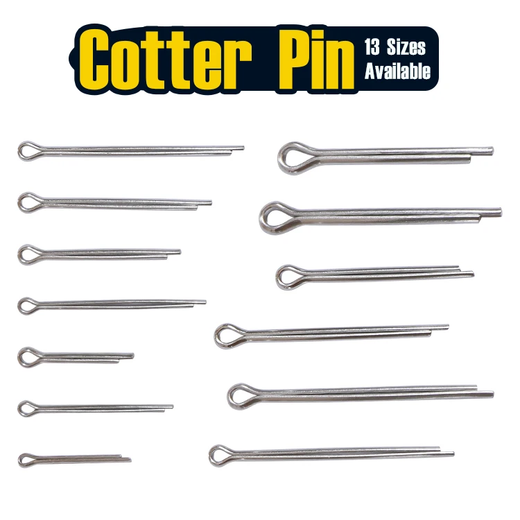 10-50pcs, 13 Size Available Stainless Steel Cotter Pin, Rustproof Lock Pin for Trailer Hitch, Axle, Automotive