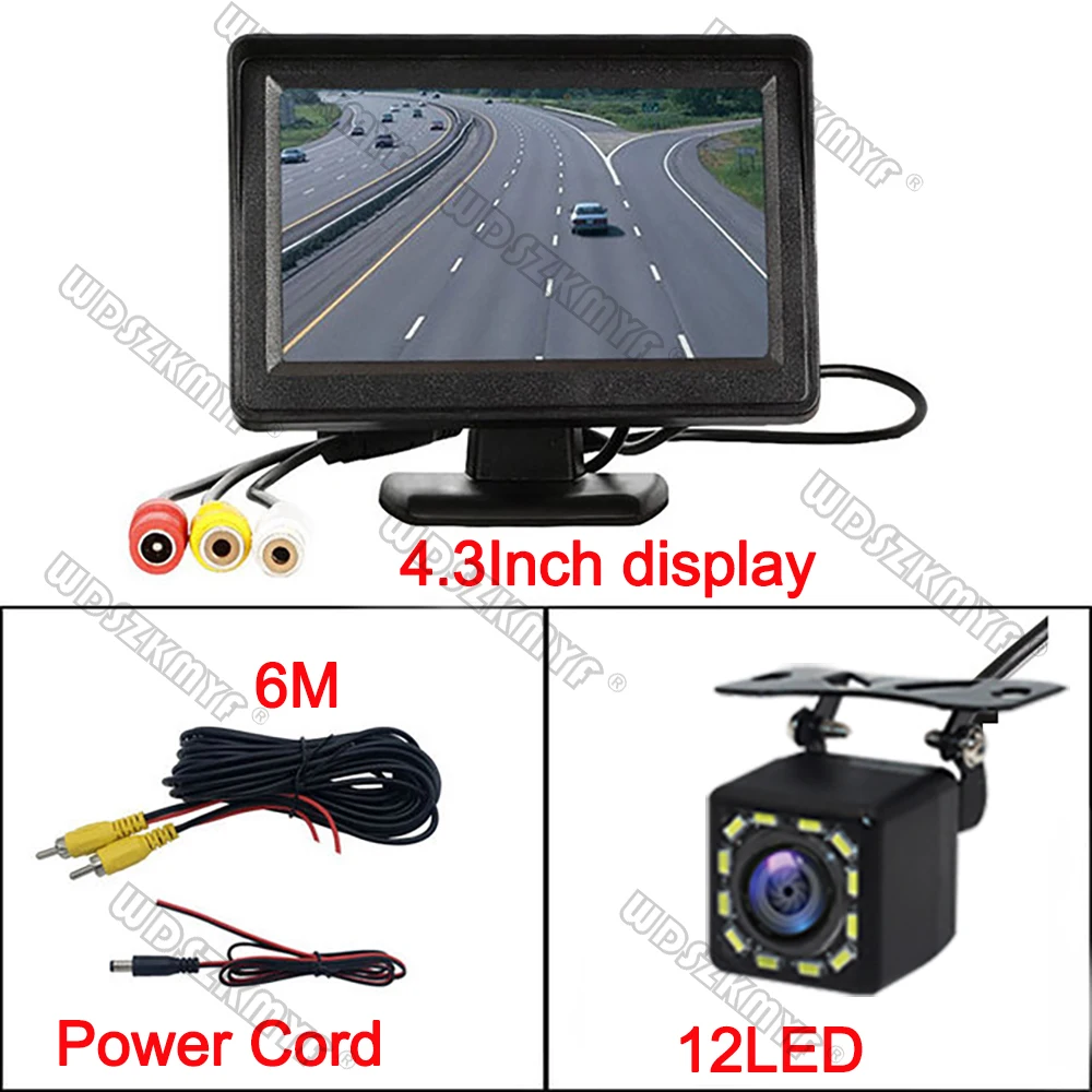 Eenvoudige installatie 4,3 inch of achteruitrijcamera Monitorscherm Achteruitrijcamera voor parkeerplaats Parkeersysteem Camera voor voertuig