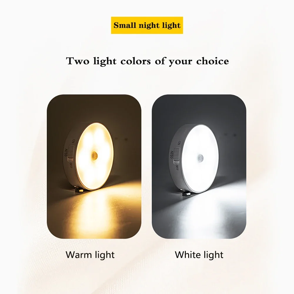 USB Rechargeable Led Night Light PIR Motion Sensor Under Cabinet Lights For Home Wall Lamp Wardrobe Light Kitchen Stairs Light