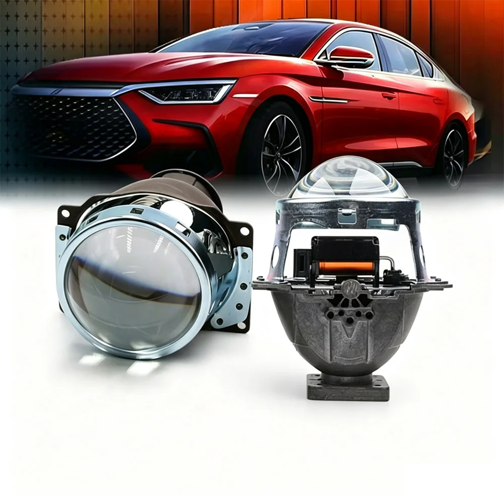 1/2 PEÇAS 3 Polegadas 3R Q5 Luz de Carro LED de Baixa Intensidade Acessórios Projetor Bi-LED Kit de Lentes Xenon Farol HID Lente H7 D2S D2H Luz de Neblina