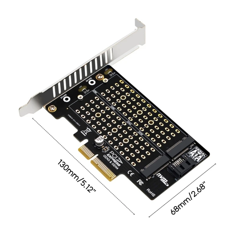 Adaptateur m-key M.2 NVME SSD vers PCI-EX4, prise en m-key M.2 ngff-SSD vers adaptateur vers PCIE, carte baie