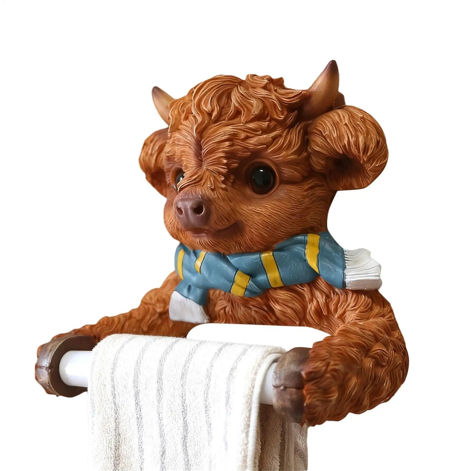 

Toilet Paper Holder No-Drill Wall-Mounted Cute Organizer Bathroom Paper Towel Storage Dispenser for Home RV Apartment Dorm