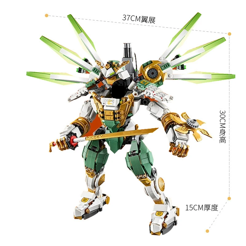 912pcs Bricks DIY Ninja Lloying Titan Mech Robot Model Building Blocks Compatible 70676 Movie Classic Toys Kids Christmas Gifts