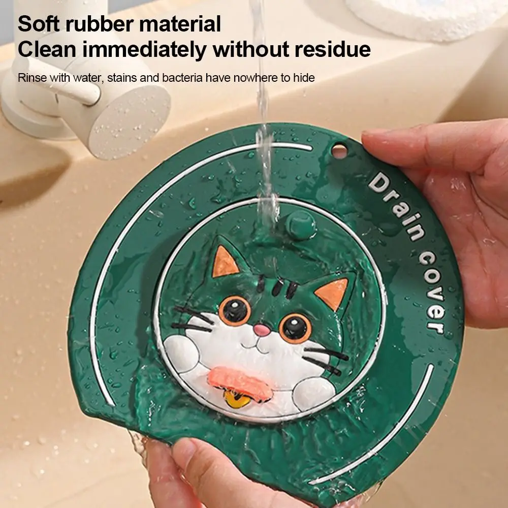 Insect-proof Floor Drain Cover Reusable Drain Stopper Kitchen Sink Seal Mat Anti-Odor Bathtub Shower Drain Plug