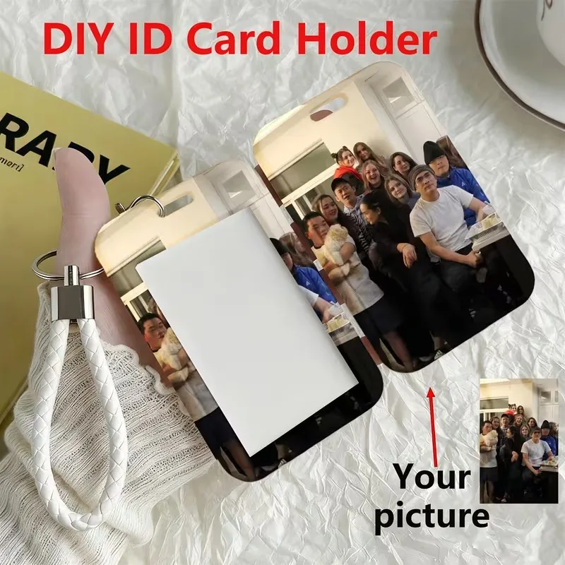Personalized Customized Photo Card Holder With Lanyard For ID Bank Card Student Campus Bus Subway Access Card Protective Cover