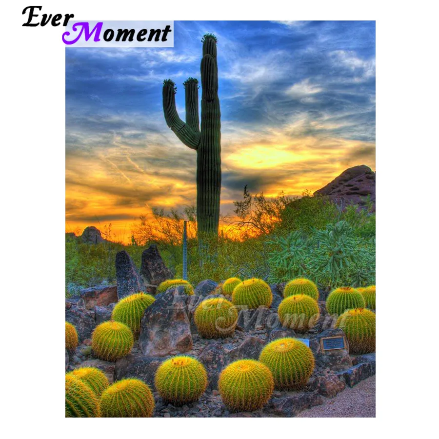 

Prickly Pear Cactus Full Square Drill Picture Of Rhinestone Ever Moment Diamond Painting Embroidery Household ASF1724