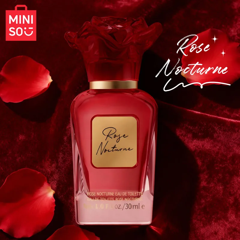 

MINISO ROSE NOCTURNE Women Perfume Original Luxury Floral Fruity Eau De Toilette Designer Fragrance For Woman Body Spray 30ml