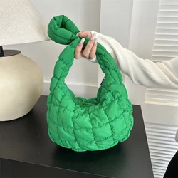 Puffer Tote Bag for Women Shoulder Bubbles Cloud Bag Winter Puffy Handbag Purse Top Handle Bag Designer Pleated Clutch Bag