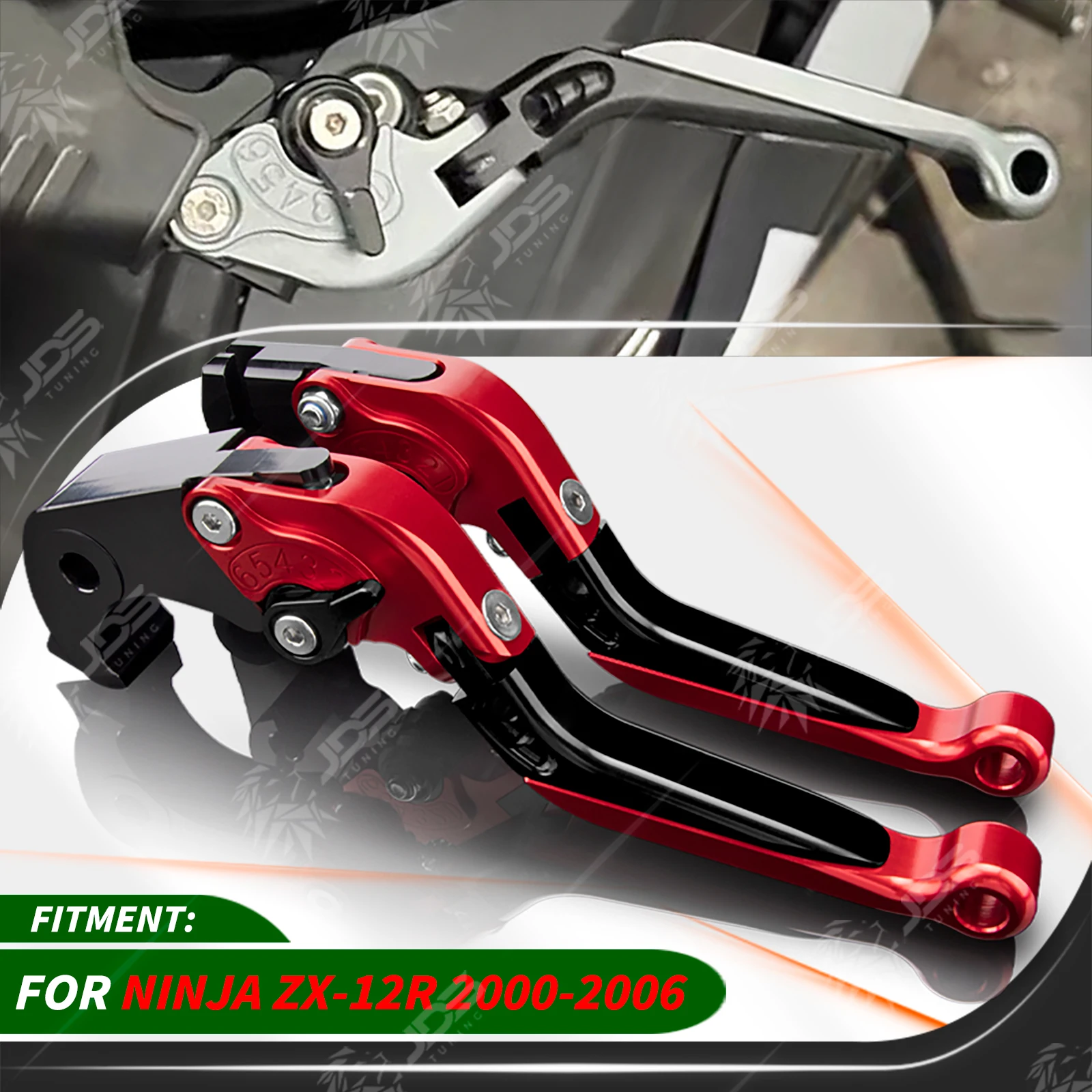 

For Kawasaki NINJA ZX-12R/ZX12R 2000-2006 Clutch Lever Brake Lever Set Foldable Adjustable Handle Levers Accessories Parts