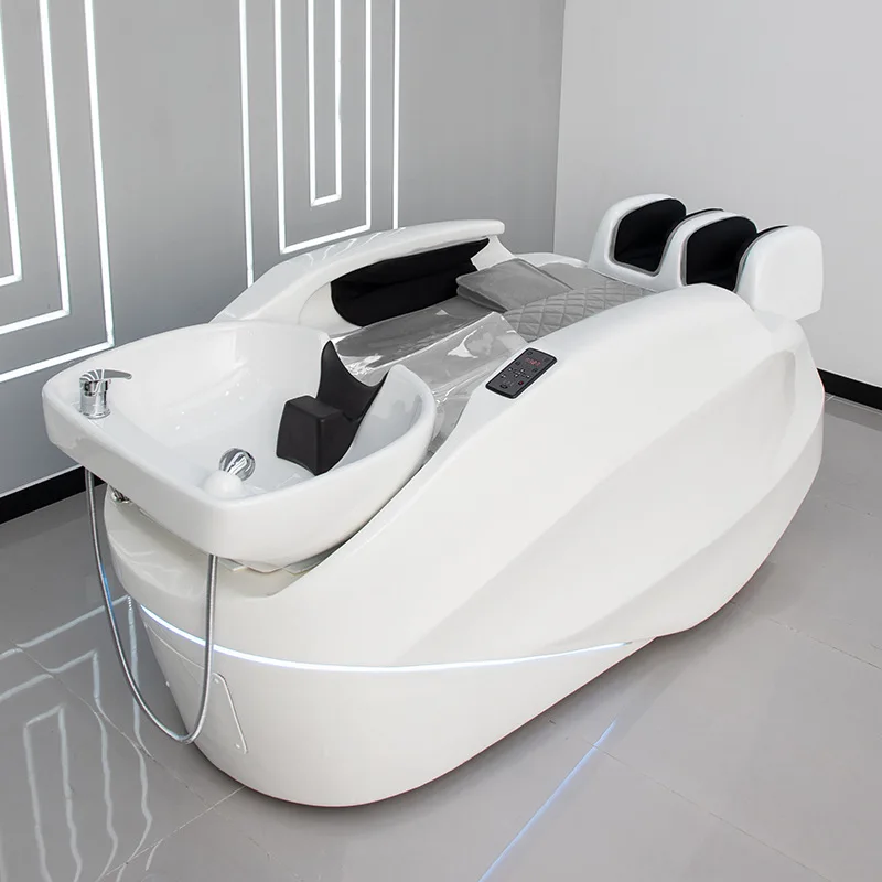 Automatic intelligent massage hairdresser hair treatment aromatherapy massage chair integrated shampoo bed