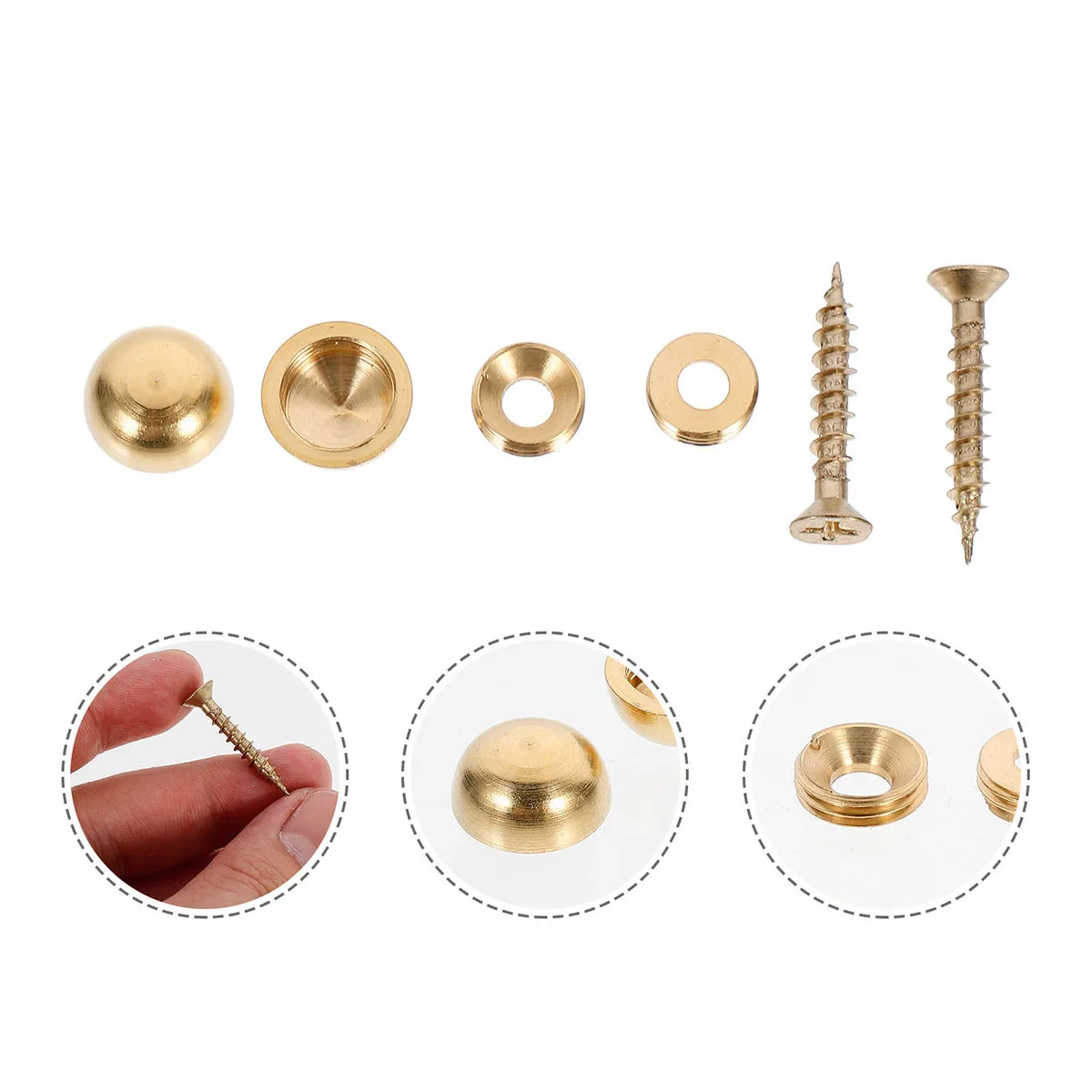 16 قطعة مرآة نحاسية سميكة مسمار أثاث متين برغي مسمار واضح موضوع مطابقة قبعات للأثاث الزجاجي لوح خشبي