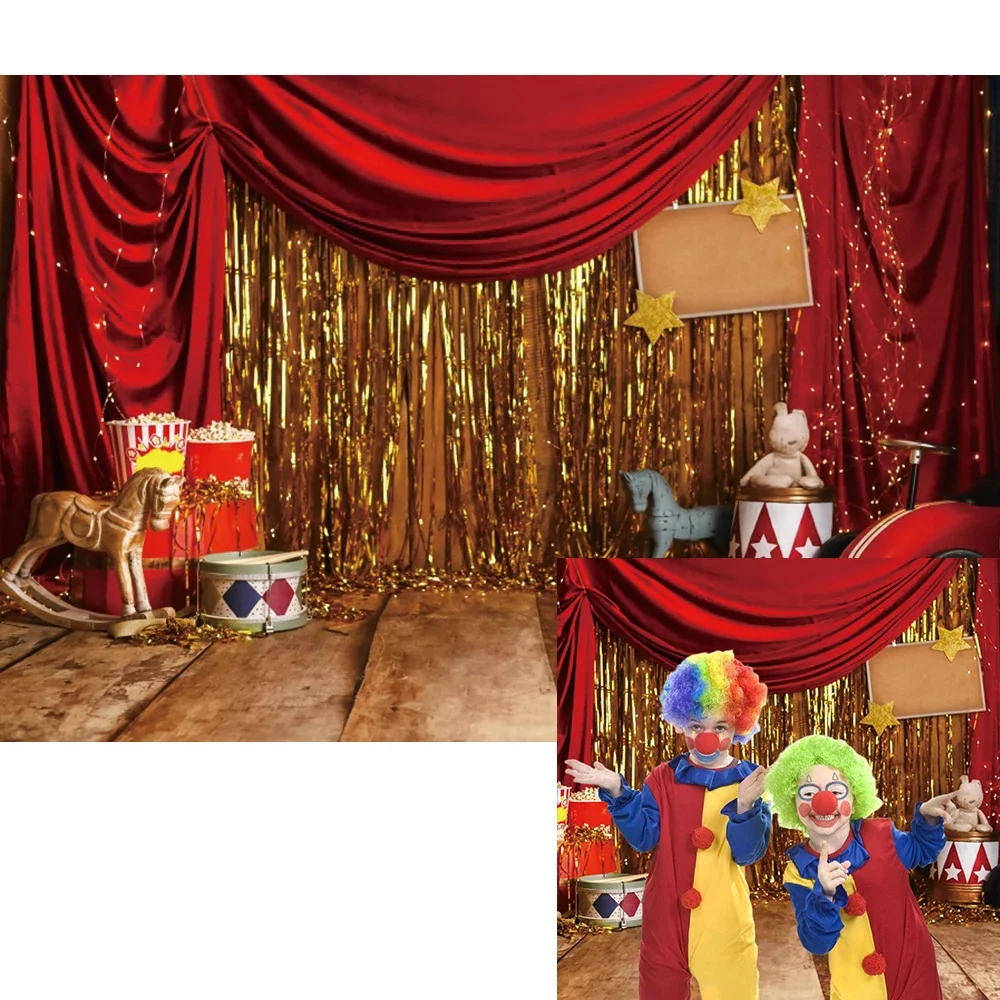 خلفية صورة السيرك للتصوير الفوتوغرافي ، ديكور حفلات الكرنفال ، استحمام الطفل ، خلفية عيد الميلاد ، مستلزمات استوديو الصور ، مشهد AI للأطفال