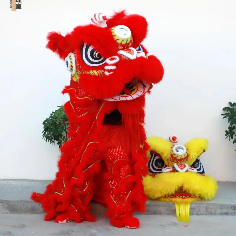 

Lion Dance Props Foshan Head Awakening Supplies Full Set Wool Standard 3 Double Adult Lion