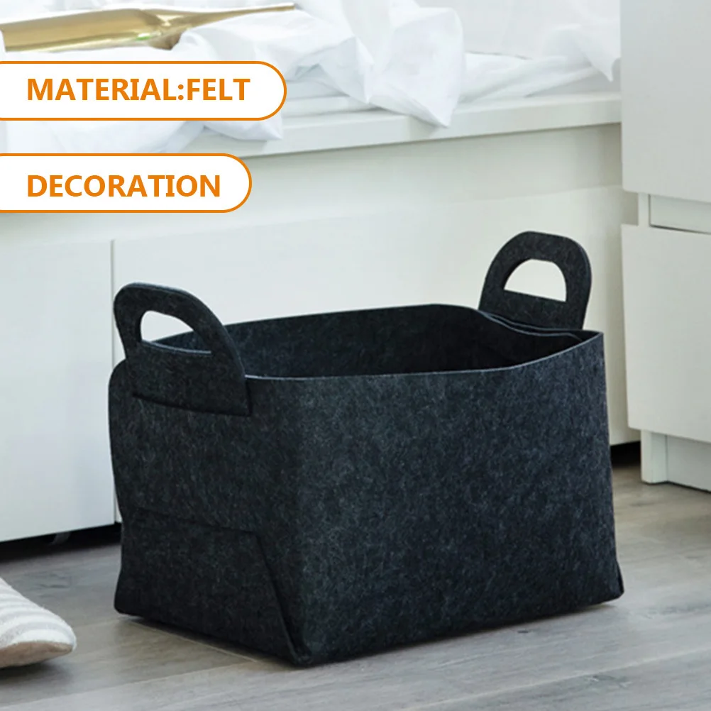 

2pcs Felt Home Use Sundries Storage Box Sundries Organizer Desktop Stationery Holder Container Multipurpose Organizer