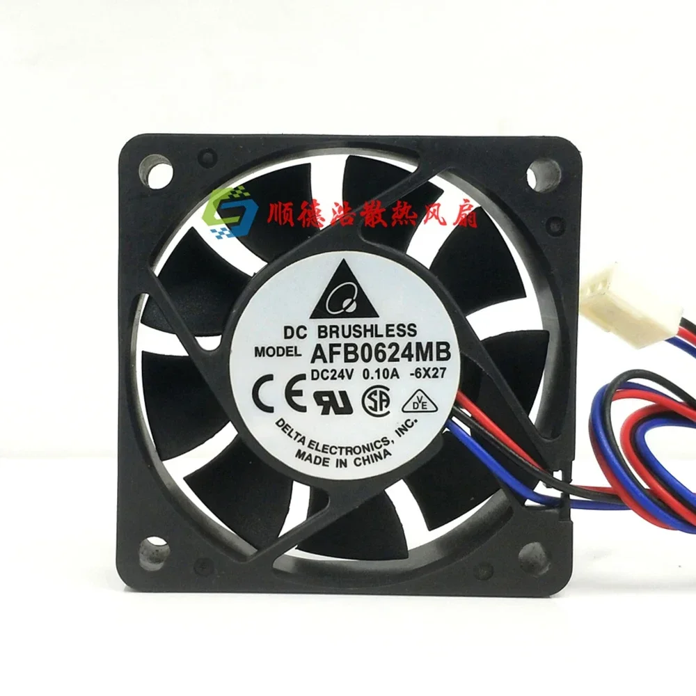 For Delta AFB0624MB 6015 6CM 24V 0.10A servo driver cooling fan 60x60x15mm high quality cooler