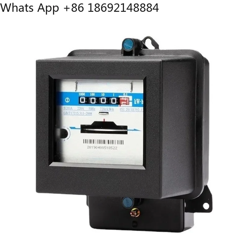 For DD862-4 Single-Phase Mechanical Electricity Meter 220V Fire-Proof Watt-Hour Meter for Household Rental Rooms
