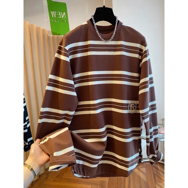 

Striped Long-sleeved T-shirt Women's Spring and Autumn Fashion Outer Top Ins