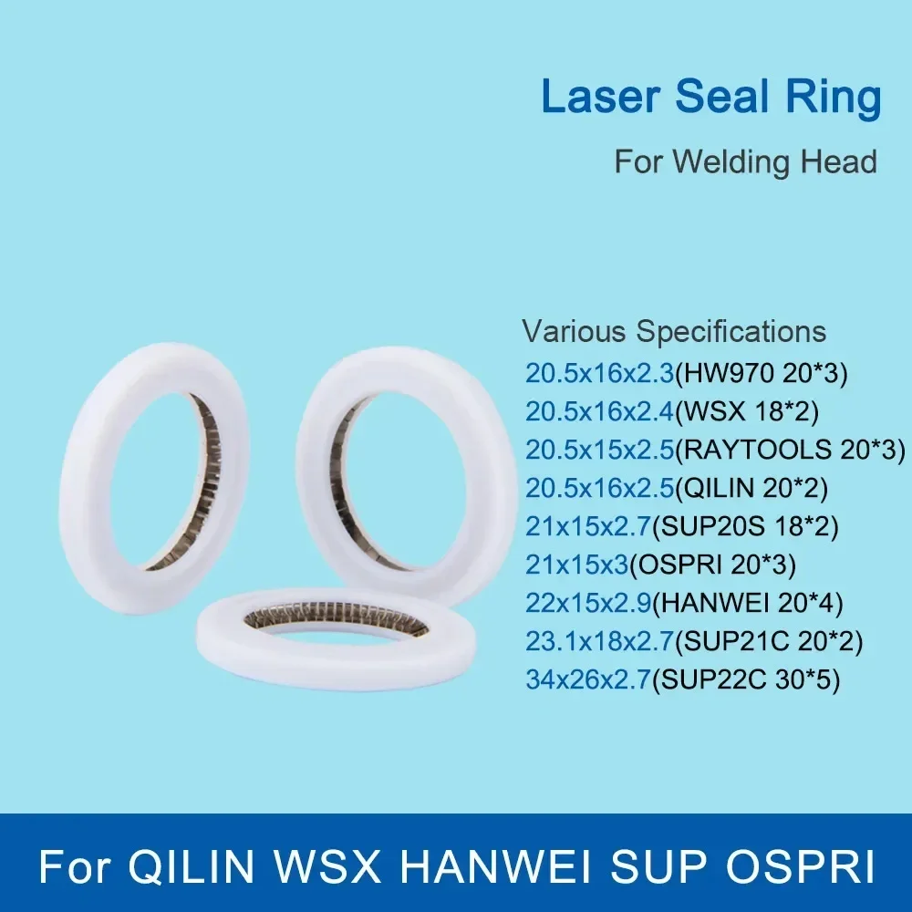 

Sealing Ringer For QiLin WSX HANWEI CQWY OSPRI Cutting Machine 18x2 20x3 Protective Lens Laser Welding Seal Ring