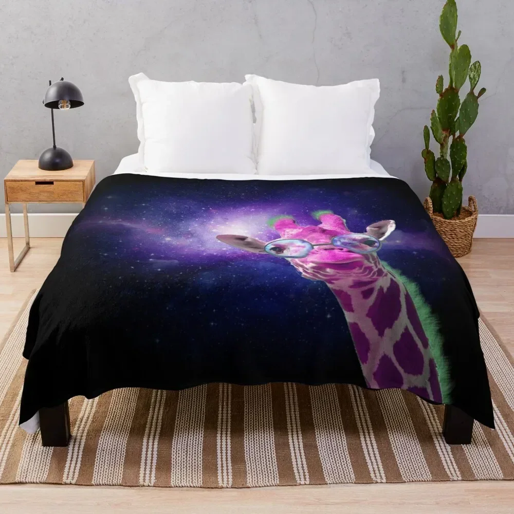 

CRAZY PINK GIRAFFE Throw Blanket Soft Bedroom Blanket for Night Sleeping