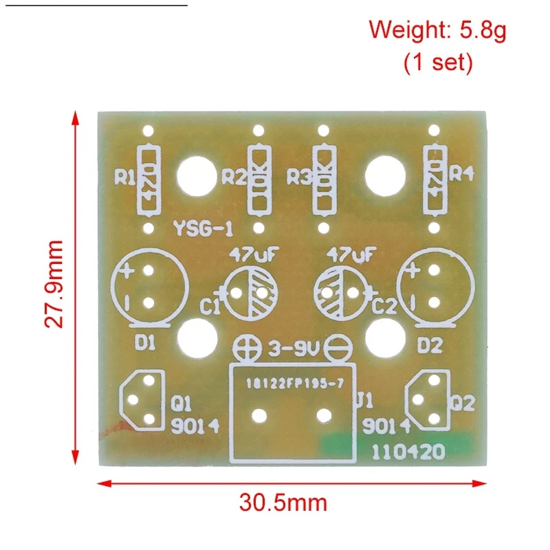 Simple LED Flash DIY Kits Circuit Electronics DIY Electronic Suite 1.2mm Parts for Arduino Flash LED Kit Electronic DIY Kit