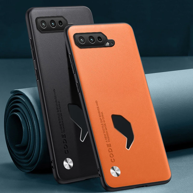 Eucag luxo caso de couro do plutônio para asus rog telefone 5 s 5S capa traseira proteção à prova de choque caso de telefone para asus rog phone5 s 5g