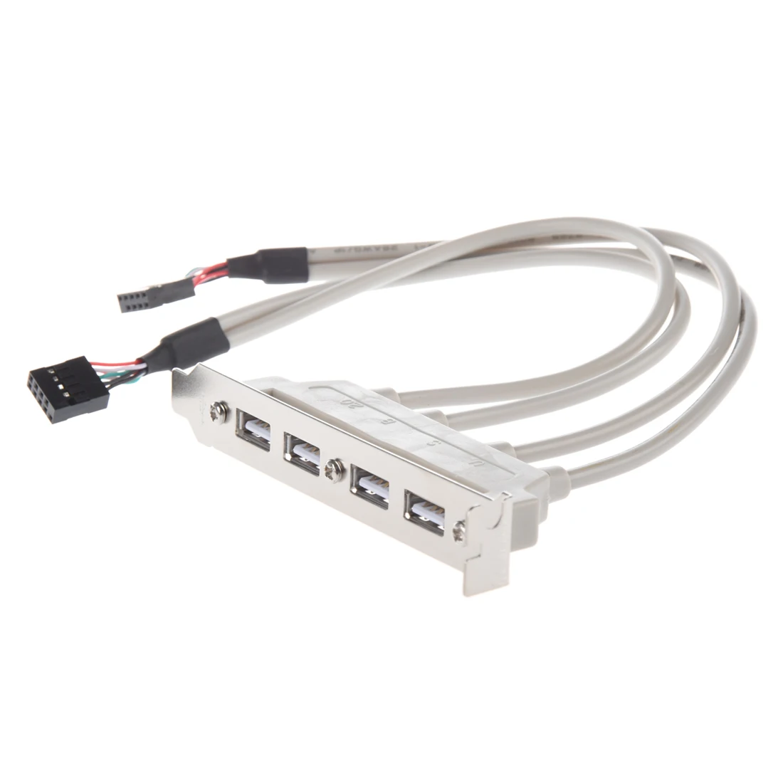 SuperDeals MainBoard 4 Port USB 2.0 to 9 Pin Header Bracket Extension Cable