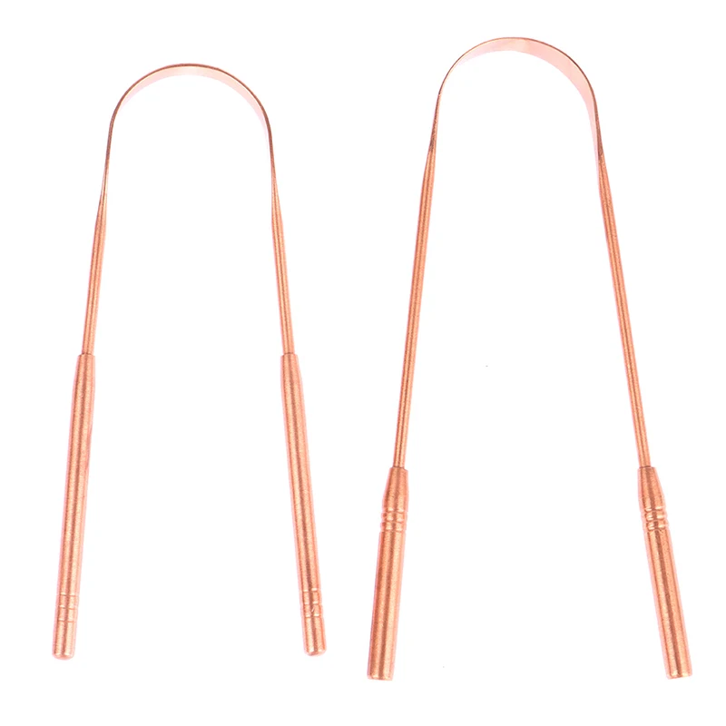 ✨ 1Pc Copper Tongue Scraper Cleaner Scraper  Toothbrush Dental Oral Care Hygiene Health Care Tool For Men Women