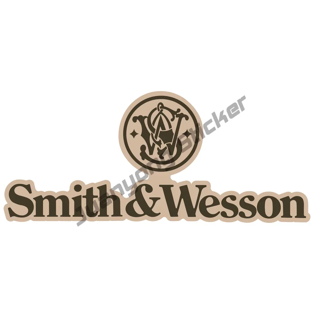 Smith & Wesson Vinyl Sticker Car Truck Window Decal Gun Firearm Pistol Weapon Cover Scratches Decal Decoration Accessories Decor