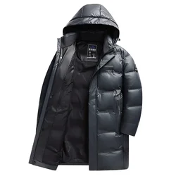 Men's Down Jacket Duck Down Leather Jacket Removable Hood Male Padding Designer Clothes Men Lightweight Padded Jackets Coat