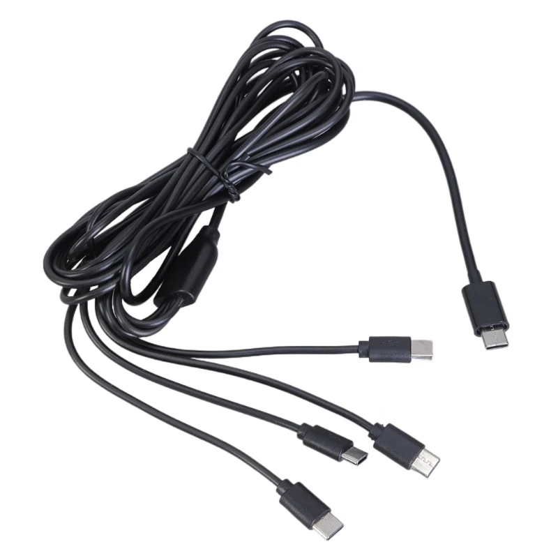 

Компактный зарядный шнур USB C 4 в 1, разветвитель, кабель-адаптер, поддержка нескольких устройств, одновременно для легкой зарядки