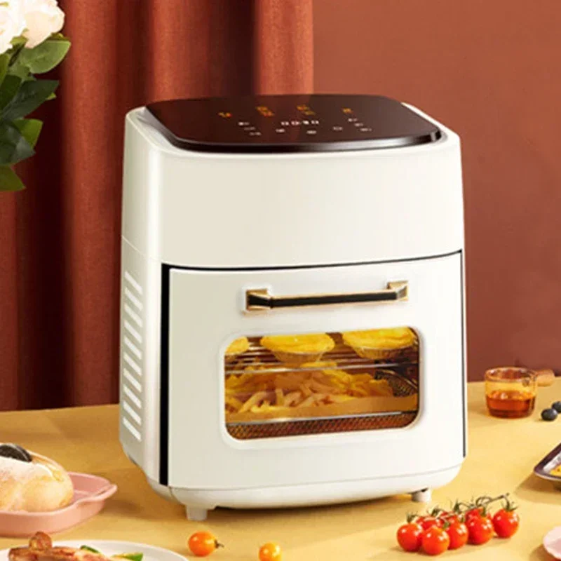 Multifunções Digital Air Fryer, Janela de Exibição Grande, Forno Elétrico, Desidratador, Painel de Toque LED, Óleo Livre, 15L