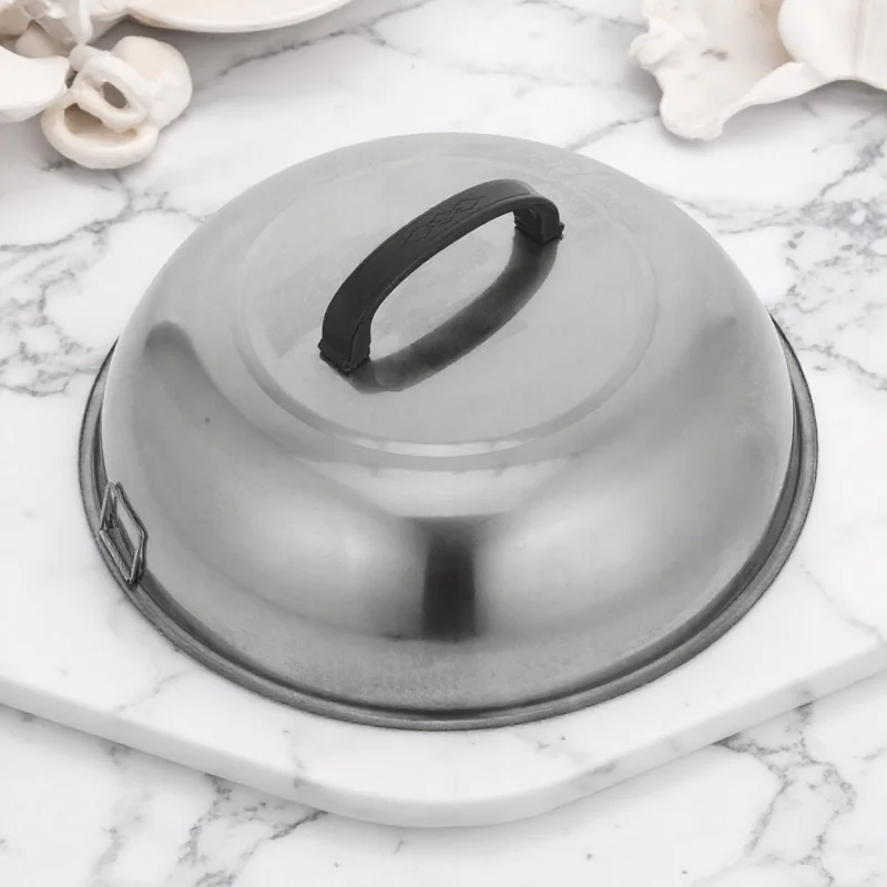 

Universal Thickened Pot Lid Stainless Steel Wok Cover Easy Storage Cooking Tool for Home Kitchen Restaurant Hotel Use
