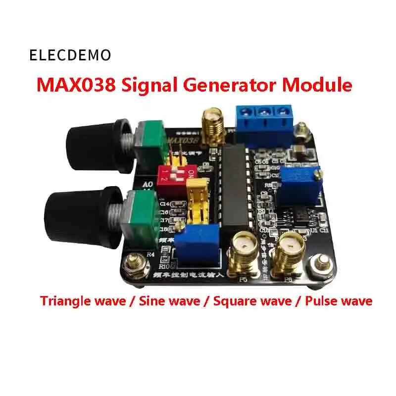 Function Signal Generator Module, Sine Square Triangle Pulse Wave, Op-Amp Buffer Board 0.1Hz-20MHz Freq/Duty Adj Low THD MAX038