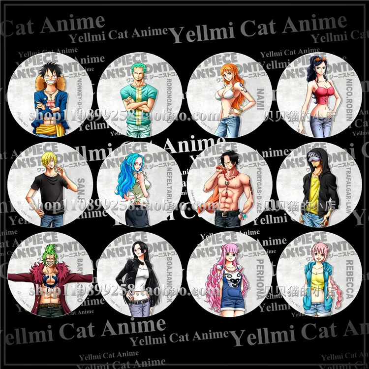 

ONEPIECE Anime Badge One Piece Luffy Zoro Nami Robin Anime Chest Pin Medallion In Stock Fast Shipping Worldwide Delivery Best