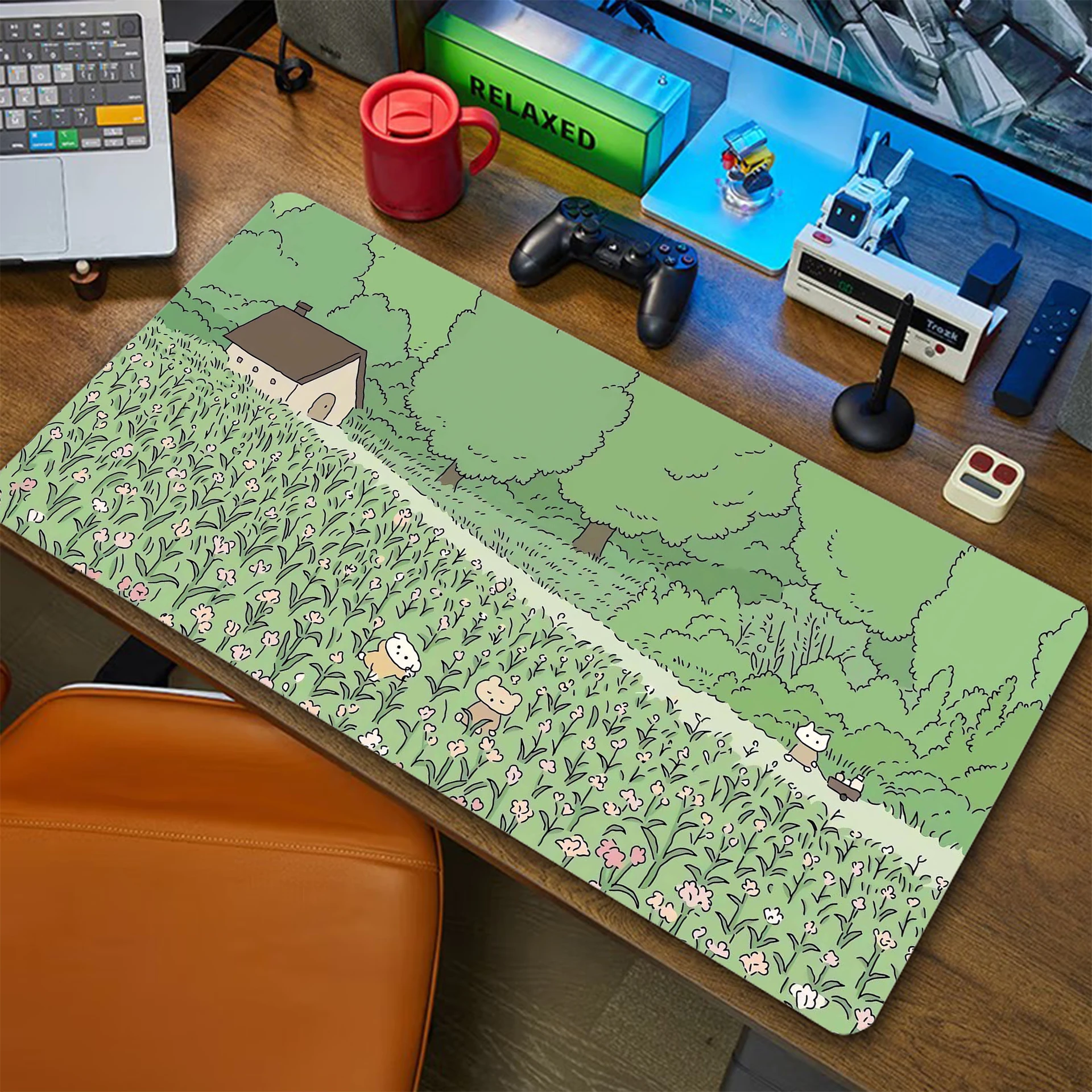 

Kawaii Large Gaming Mousepad Locking Edge Gamer Speed Keyboard Pads Anti-slip Laptop Carpet Large Mouse Pad For Gamer Rug