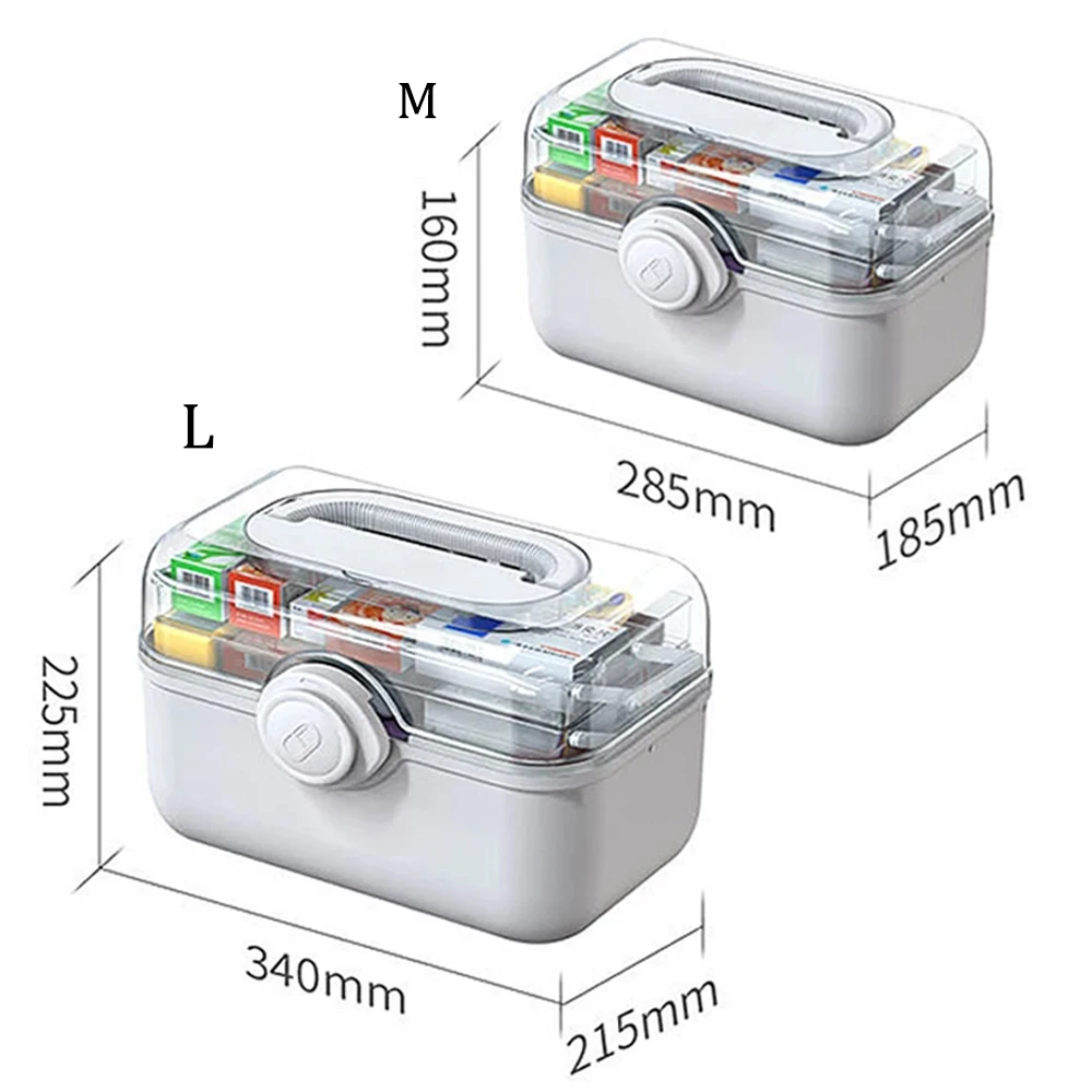 Erste-Hilfe-Kit-Container mit großer Kapazität аптечка 3-lagiger Organizer für Medizin-Aufbewahrung boxen mit Griff Familien-Notfall behälter