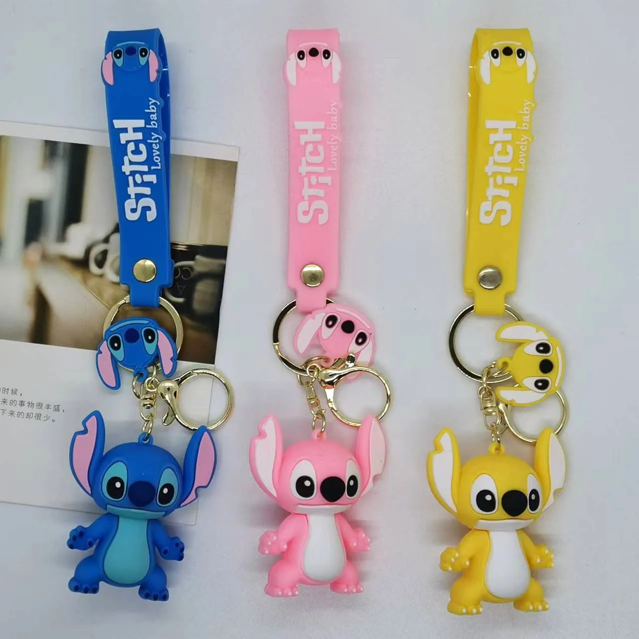 

Creative Stand Posture Stitch Keychain Cute Bag Car Gift Doll Kawaii Cute Personalized Gifts Y2k Fashion Toy Anime Cartoon Frind