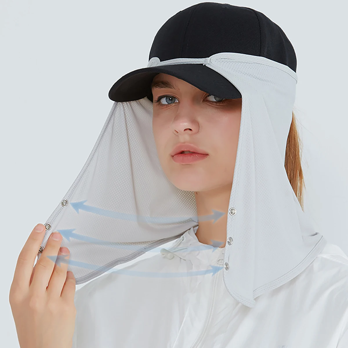 Quick Drying Fishing Cap Face Neck for Men Women Sunshade Masks Cap UV Protection Visor Headwear Outdoor Sport Golf Hiking Veil