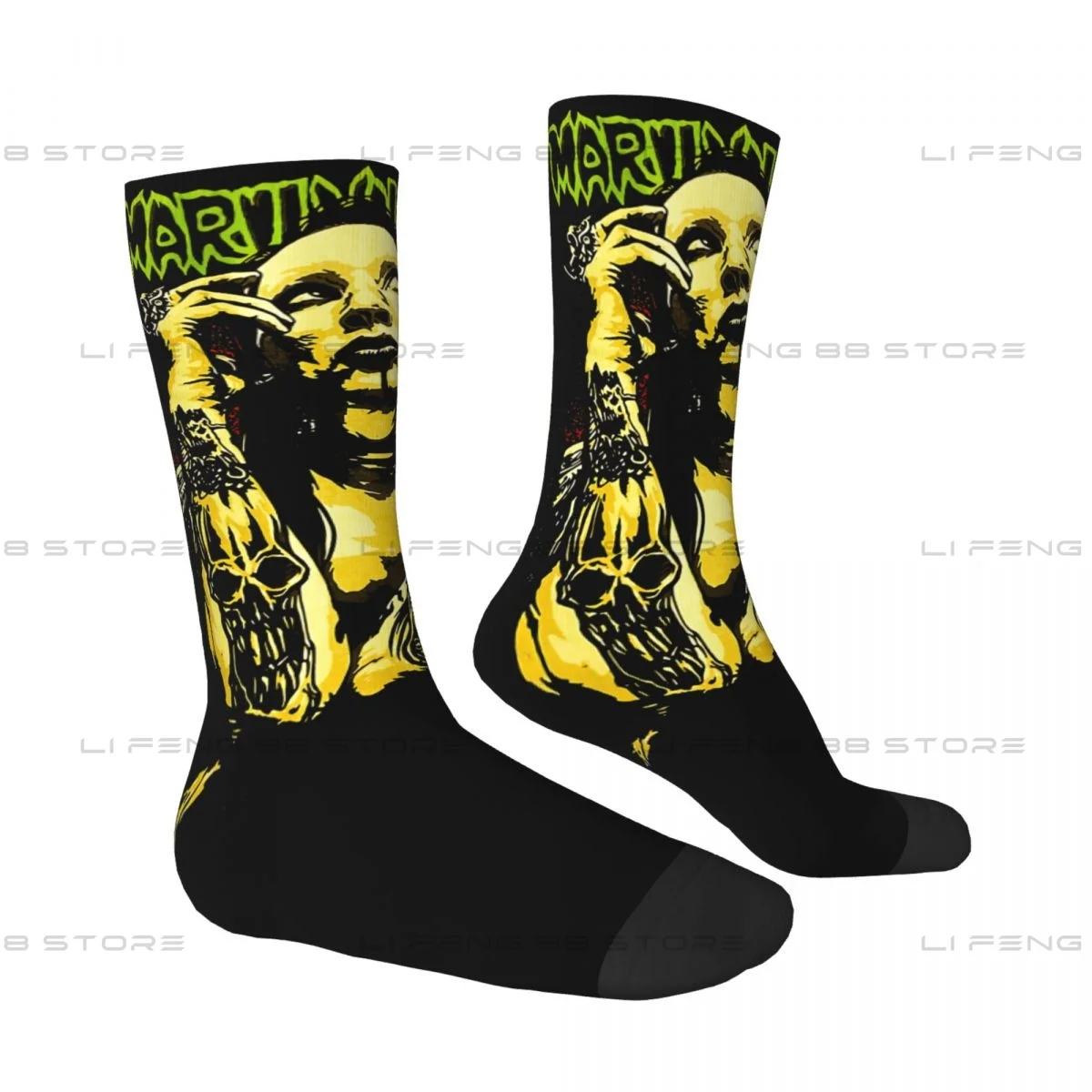 Marilyn Manson Classic Unisex Winter Socks Outdoor Happy Socks Street Style Crazy Sock