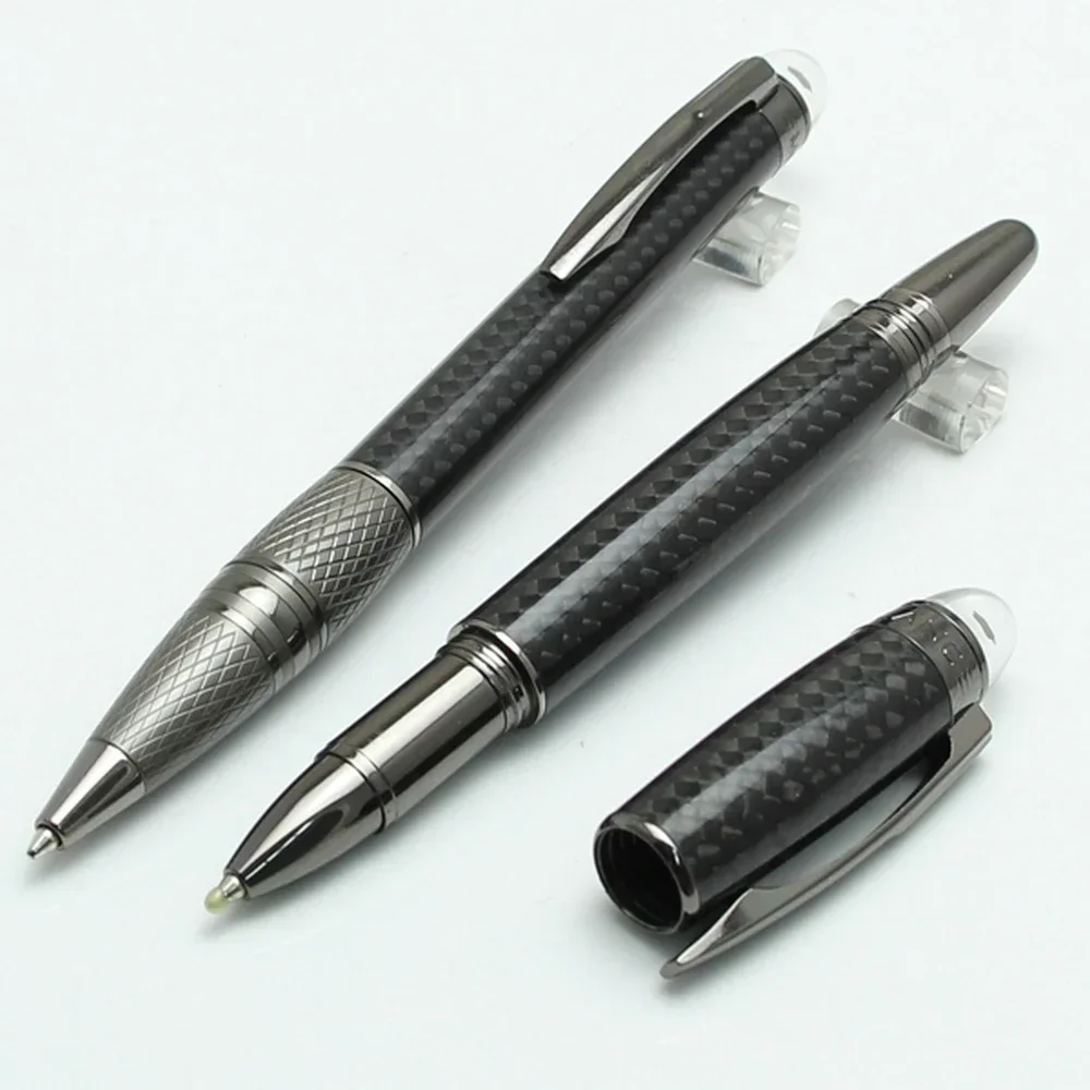 

Limited Edition Metal Bussiness Carbon Fiber MB Ballpoint Rollerball Platinum-plated Clip Writing Office Stationery Fountain Pen