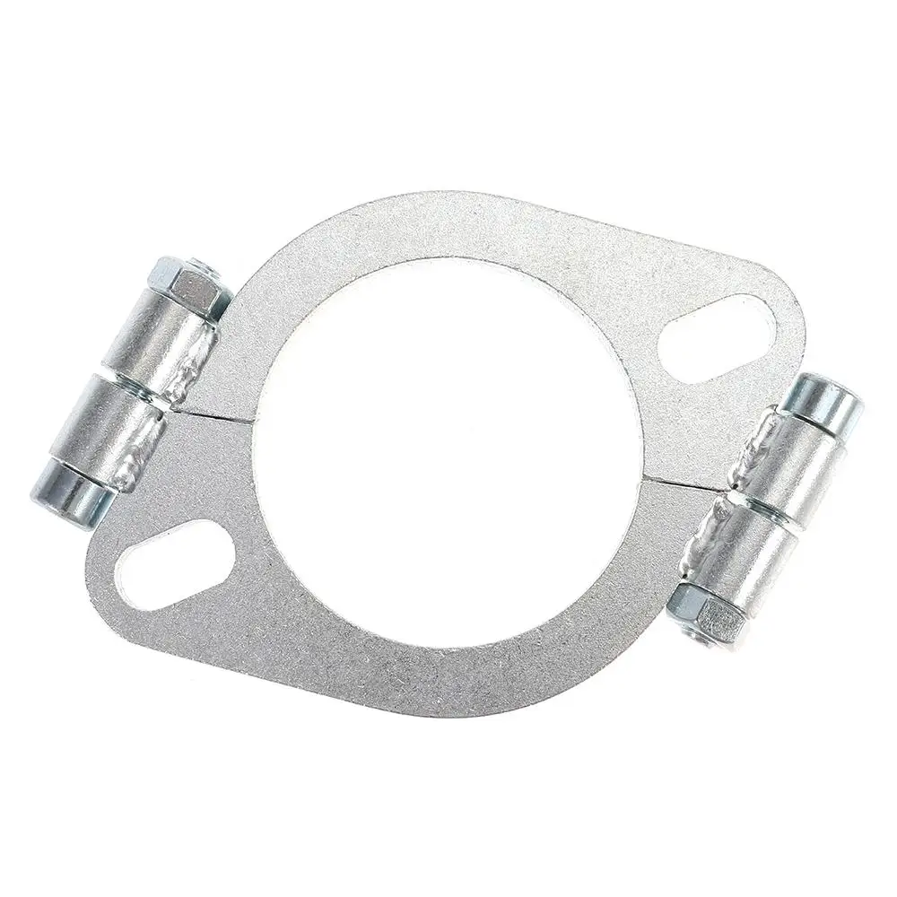 Silver Flange Repair 2.5in/63mm Split Exhaust Flange Repair Kit Steel Flat Oval Flange Connection For Exhaust Flange Repair