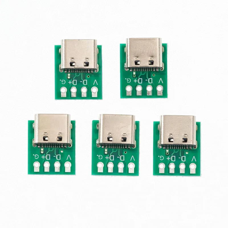 5/1Pcs USB 3.1 Type-C Connector PCB Board Adapter 16P Connector Socket For Test Data Line Wire Cable Transfer