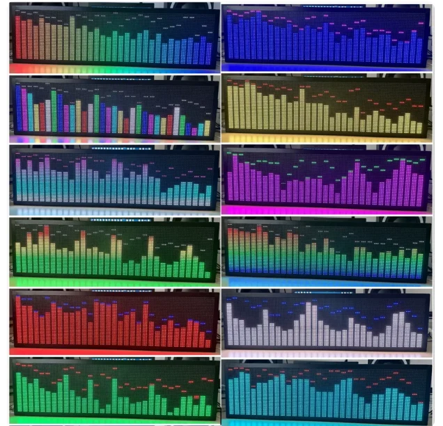 Voice Control KTV Rhythm Light Strip AS1000 Full Color RGB LED Spectrum Display Music Audio Visualizer for Home Party