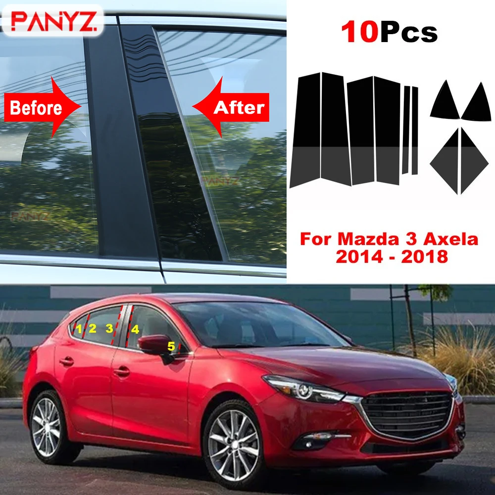 Aut ofens ter Säulen pfosten Tür verkleidung Aufkleber Aufkleber für Mazda 3 Axela 2014 2015 2016 2017 2018 Außen zubehör – Detail 3