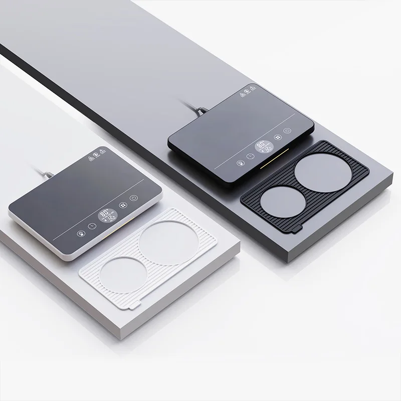 Calentador de tazas eléctrico de 50W con Control de temperatura de 9 engranajes, calentador de leche y café con placa caliente para uso doméstico y de oficina, 220V