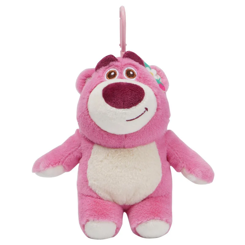 Disney pingente dobrável saco de armazenamento morango urso boneca acessórios bonito pingente de pelúcia conveniente saco de compras para viagens