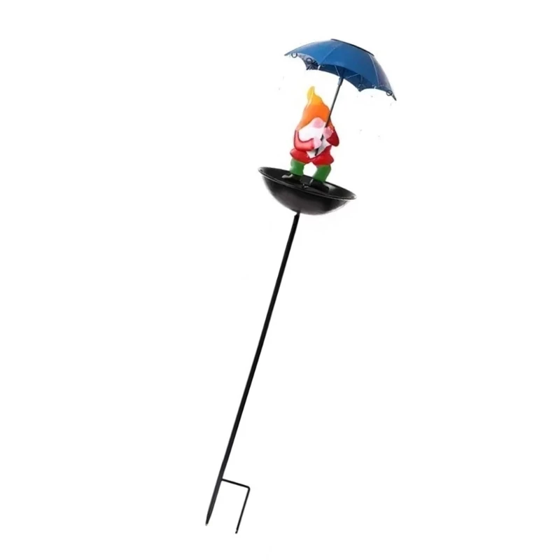 Weatherproofed Solars Frogs Bird Feeders Automatic Solars Frogs Umbrellas Bird Feeders Garden Decoration