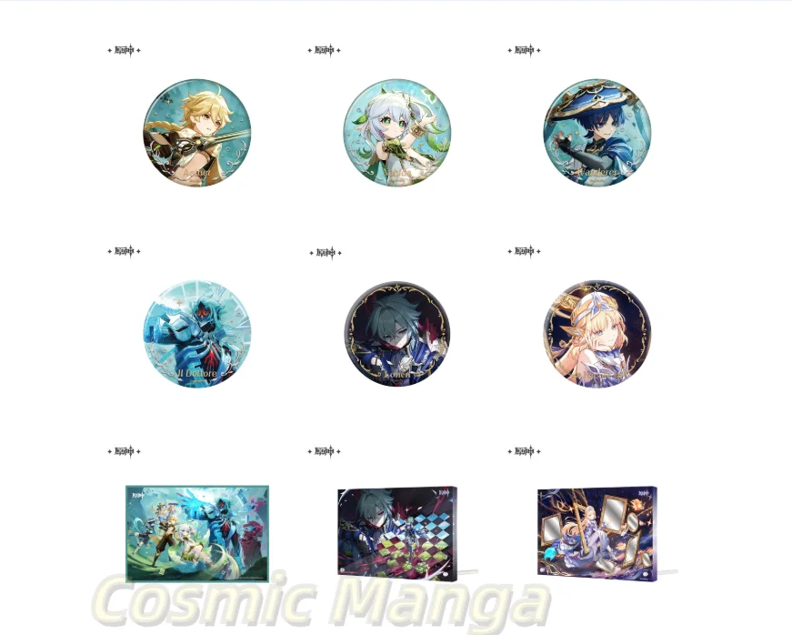 

Halloween Gift Cosplay Game Genshin Impact Il Dottore Wanderer Nicole Reeyn Badge color paper Gifts Official Anime MiHoYo