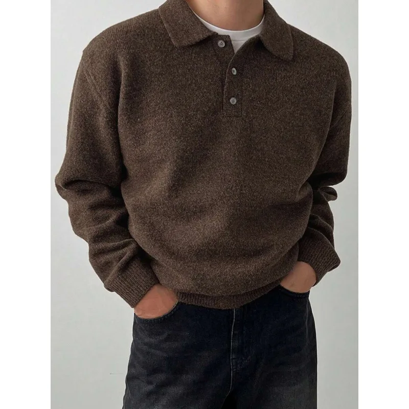 

Men's Warm Knitted Sweater U 61090 Cross-Border Style Comfortable Breathable Soft Fabric Long Sleeve Autumn Winter Wear