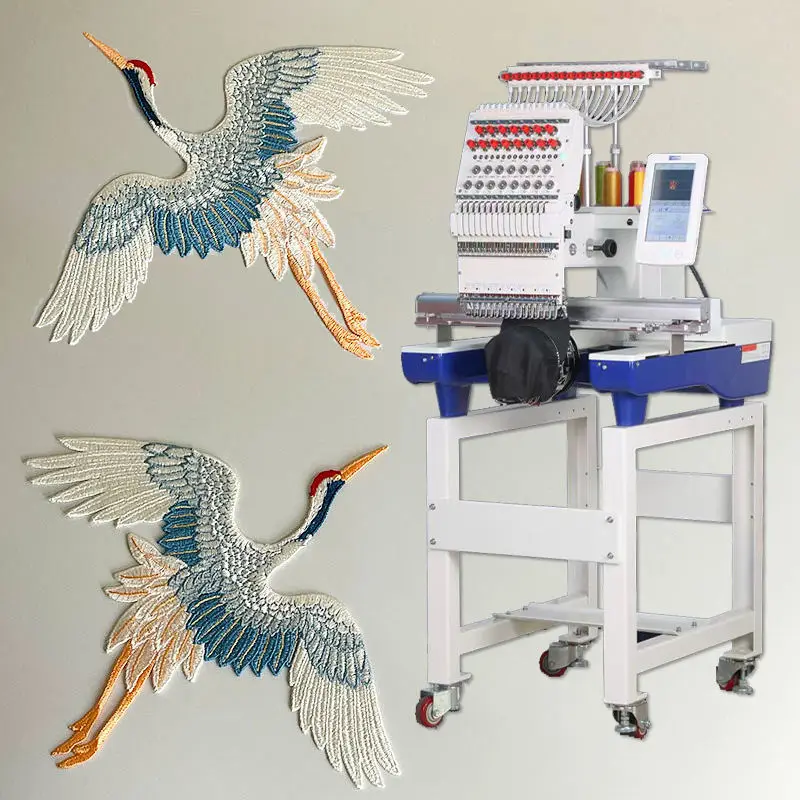 3 Head Embroidery Machine 15 Needles Commercial Computerized Sewing Machine Large Hoop Frame Cap Hat T-Shirt Hoodie Studio